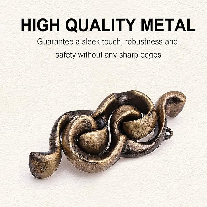 6 PCS Brain Teaser Puzzles for Adults Logic Metal Puzzle for Adult Kid Toy Lock Puzzles Gift for Adults Teenagers Kids