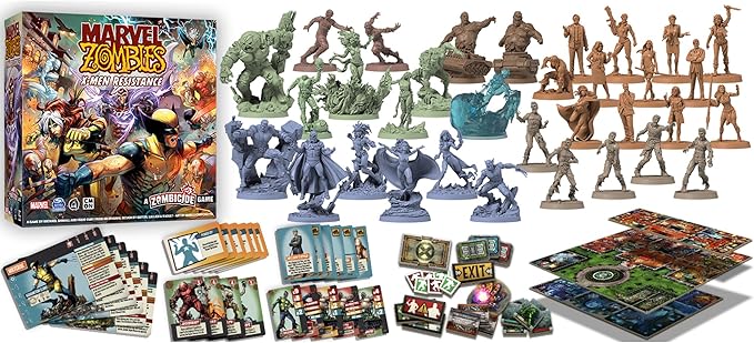 Marvel Zombies - A Zombicide Game: X-Men Resistance - Unleash The X-Men Superheroes to Halt The Zombie Apocalypse! Cooperative Strategy Game, Ages 14+, 1-6 Players, 60 Minute Playtime, Made by CMON