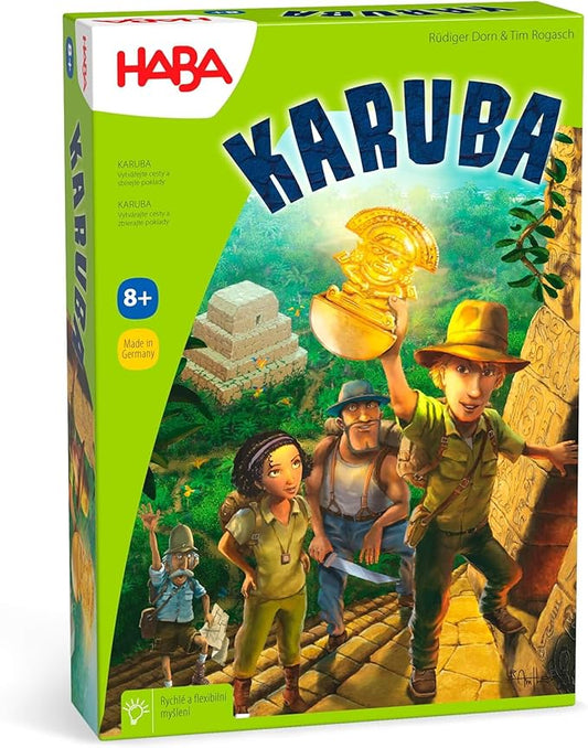 HABA Karuba - Jungle Adventure Tile Placement Family Puzzle Game - Exciting Family Games & Kids Board Games Ages 8-12 (Made in Germany)