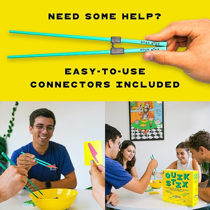 Lucky Egg Quik Stix Skill Game, Fun Family Games for Kids and Adults, 7+ Year Olds, 2-8 Players, Party Board Games for Adults & Kids, Perfect for Indoor & Outdoor Game Night, for Children & Families