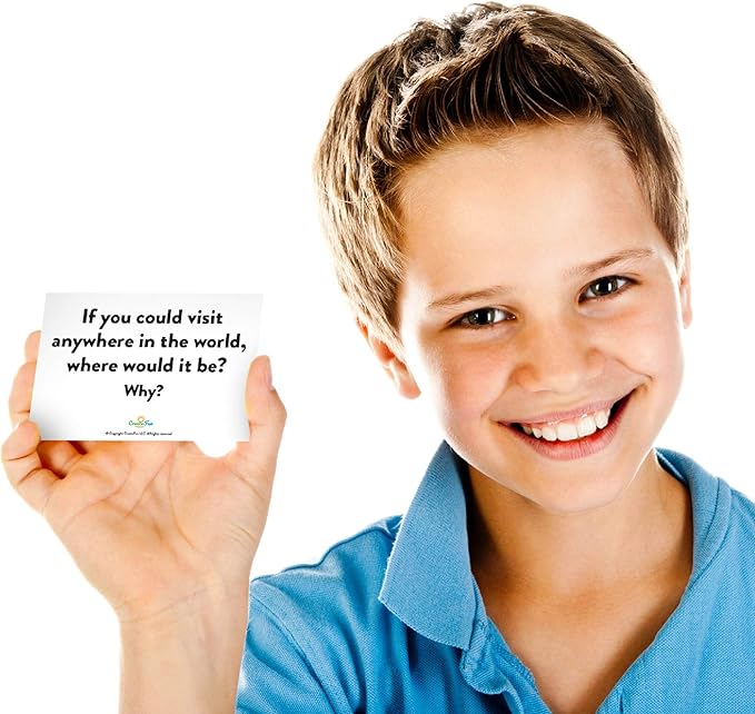 Conversation Cards Set for Kids & Adults - 202 Family Conversation Starters for Deeper Connection for Couples & Children - Engaging & Fun Connection Cards for Ages 3-103 - Help Improve Family Bonding