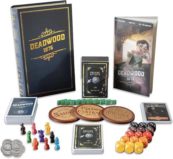 Facade Dark Cites Series Board Game of Strategy, Deceit, and Luck - Card Game for Teens Adults and Family - Deluxe Deadwood 1876