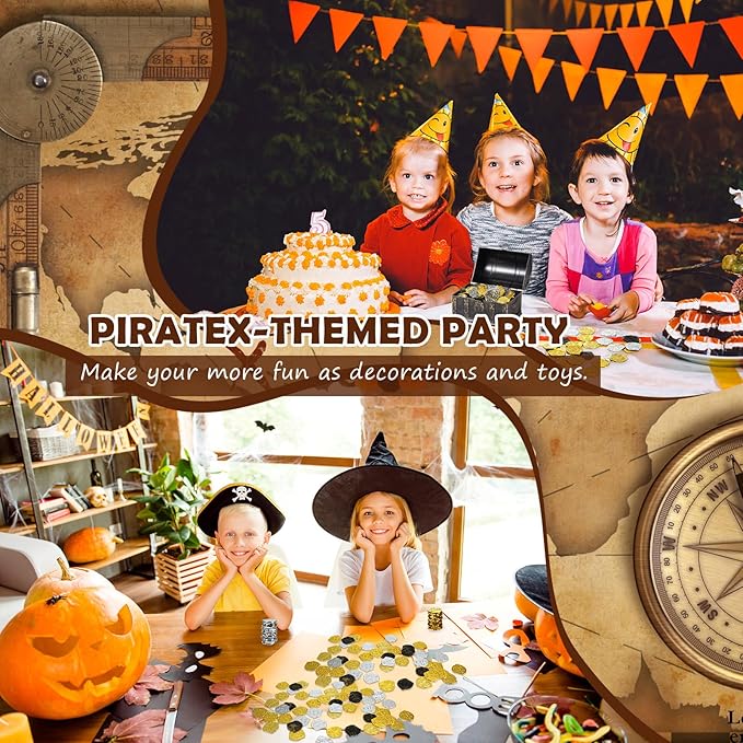 800 Pcs Plastic Pirate Coin Gold Treasure Spanish Doubloon Fake St. Patricks Toy Coin for Kids Board Games Pirate Party Cosplay Teachers Classroom Reward(Gold, Silver, Bronze)