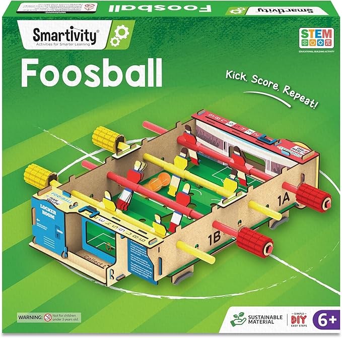 Smartivity Foosball Table Soccer Indoor Games for Kids Age 6-14 Years | Birthday Gifts for Boys & Girls | DIY STEM Educational Science Toy for Kids Age 6,7,8,9,10,11,12,13,14 Years