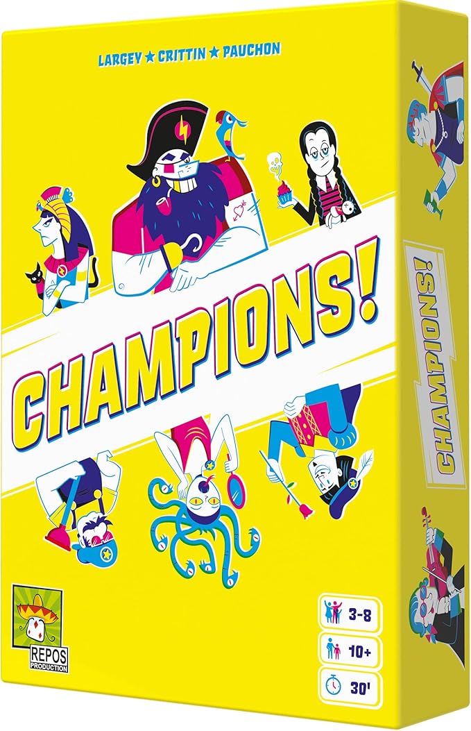 Champions! Party Game - Hilarious Voting and Dueling Game for Friends and Family, Quick and Easy Icebreaker for Kids & Adults, Ages 10+, 3-8 Players, 30 Minute Playtime, Made by Repos Production