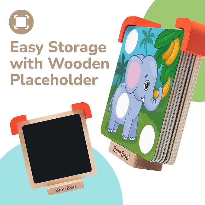 Bimi Boo Magnetic Color Matching Boards for Toddlers - Color Learning & Sorting Toy for Kids (35 Colorful Magnets & 10 Vibrant Themes)