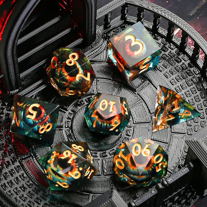 DND Dice,Dragon Eye Dice Set, Dice for Dungeons and Dragons Games