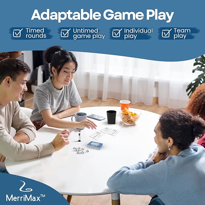 Merrimax - Word Roll Dice Game Word-Building Family for Kids and Adults/Party for Family Nights Entertaining for Adults, Dice for Kids (Card Games for All Ages)