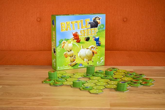 Tabletop Strategy Game, Area Control Board Game, for Kids Teens Family Adults Couples Game Nights, 2-4 Players, Ages 7+, Battle Sheep by Blue Orange Games
