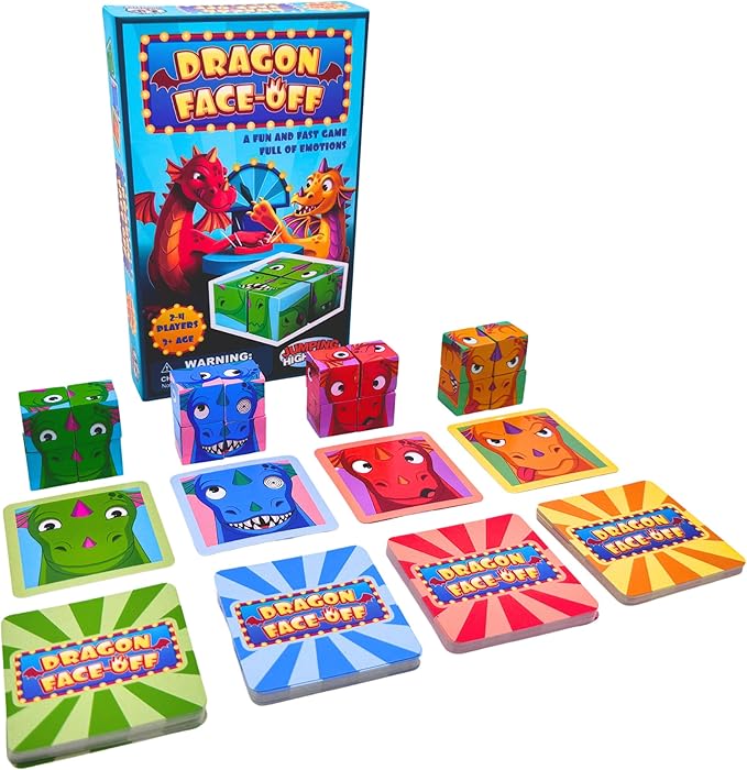 New Dragon Face Off Game - Fast-Paced Funny Faces Matching Game for Kids Ages 3 and Up, Exciting Hands-On Fun for Children