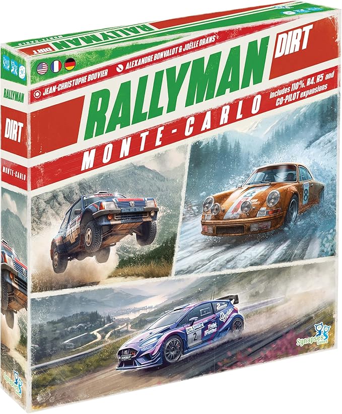 | Rallyman: Dirt Monte Carlo | Expansion | Dice Rolling Board Game | Push Your Luck Game |Ages 14+ | 1 to 6 Players | 60+ Minutes