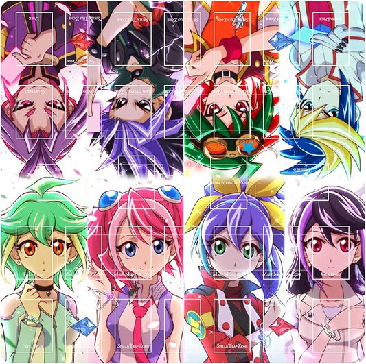 Card Rubber Mat - 2 Player, Square playmat for Gamer 60x60cm/23.6x23.6inch