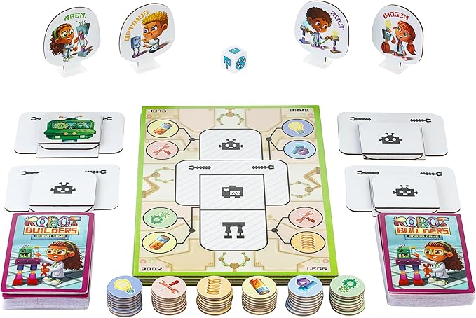 New Jumping High Fives Robot Builders Board Game - Exciting Robot Building Competition for Kids Ages 5 and Up - Children Learn New Skills While Racing to Collect Matching Tools and Parts