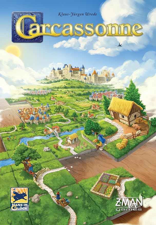 Carcassonne Board Game (BASE GAME) | Family Board Game | Board Game for Adults and Family | Strategy Board Game | Medieval Adventure Board Game | Ages 7 and up | 2-5 Players | Made by Z-Man Games