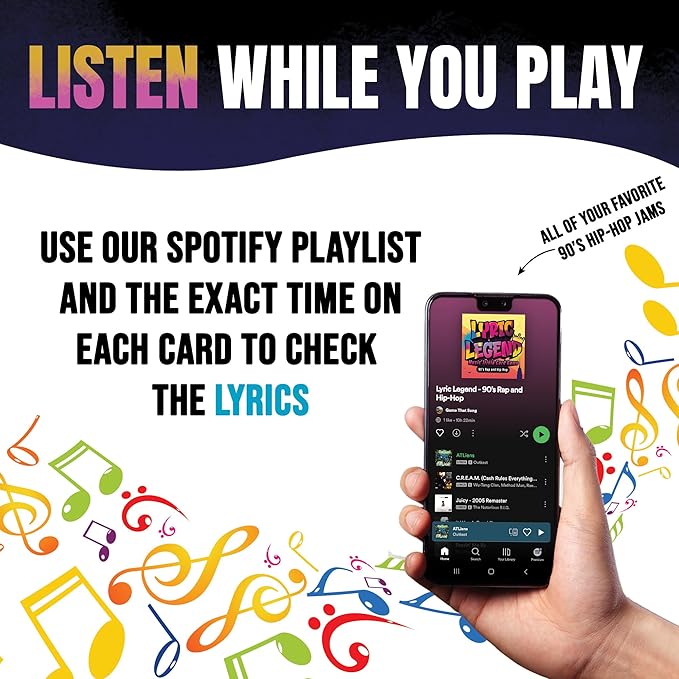 Lyric Legend 90s Hip-Hop and Rap - Music Trivia Game To Finish The Lyrics And Argue For The Correct Songs. Great For Groups, Gifts, Game Night, and Parties. Sing Along and Quiz Your Friends and Family