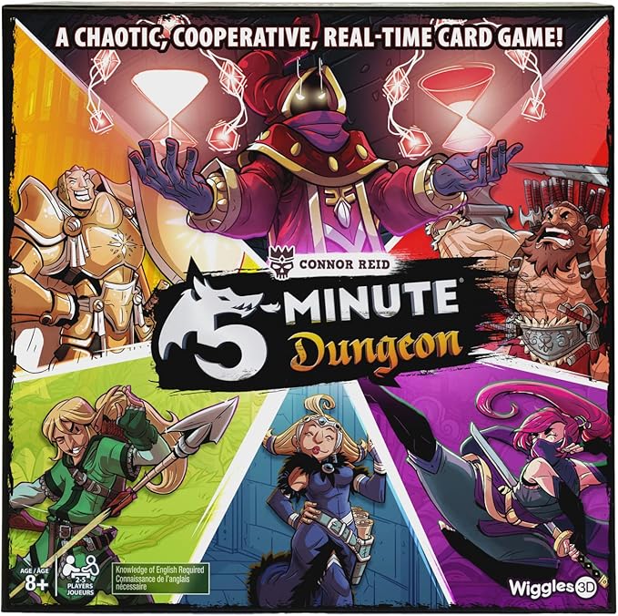 Wiggles 3D 5-Minute Dungeon A Chaotic, Co-Operative, Real-time Card Game | Fast-Paced Board Game | for Families, Ages 8 & up | 2-5 Players