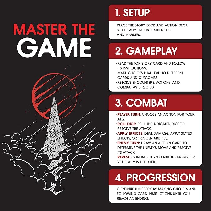 Spire's End: Volume 1 Card Game, Add to Your Choose-Your-Path Horror Adventure and Strategy Board Games, Immersive Solo or Cooperative Play for Ages 16 and Over, 1-2 Players, 60-90 Minute Playtime