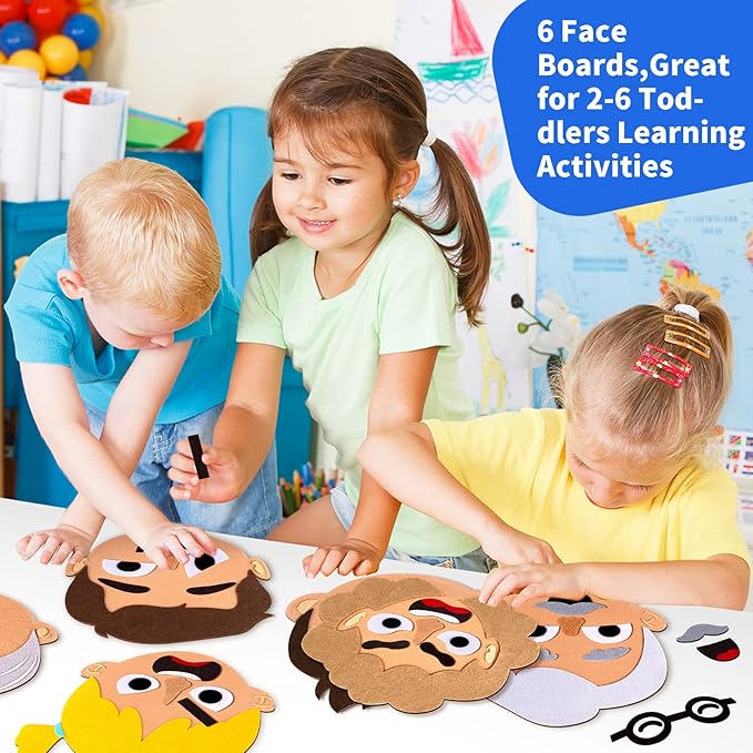 Craftstory 116 Pcs Social-Emotional-Learning-Activities for Kids - 6 Family Feelings-Board-Games, Autism Sensory Toy Learning Materials Educational Speech Therapy Toys for Toddlers Age 3+