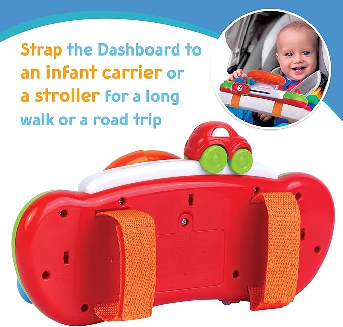 My First Baby Stroller Toy, Toddler Steering Driving Wheel, Car Seat Educational Learning Driver Toys, Pretend Drive Dashboard, Infant Baby Preschool Gift 6 7 8 9 10 11 12 Month 1 Year Old