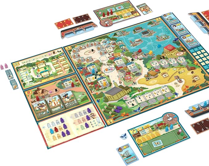 Village Board Game Big Box Edition - Includes All Expansions & Promos! Medieval Farming Strategy Game, Family Game for Kids & Adults, Ages 12+, 1-5 Players, 60-120 Min Playtime, Made by Eggertspiele