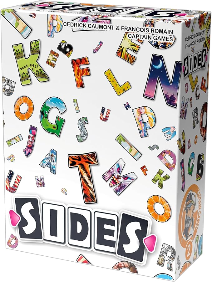 Sides Board Game - A Word-Guessing Challenge of Subtlety and Cooperation, Strategy Game for Kids and Adults, Ages 10+, 2-9 Players, 45 Minute Playtime, Made by Captain Games