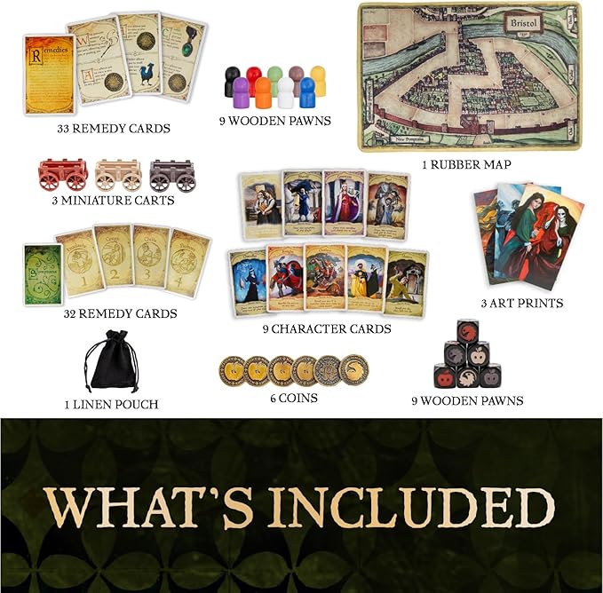Facade Dark Cites Series Board Game of Strategy, Deceit, and Luck - Card Game for Teens Adults and Family - Deluxe Bristol 1350