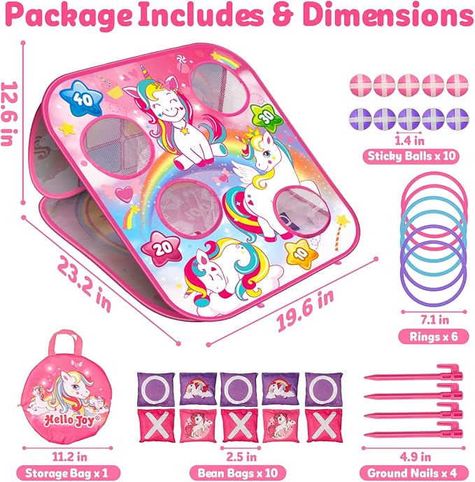 Bean Bag Toss Game for Kids - Cornhole Board Outdoor Toys for Toddlers -Party Activities Carnival Outside Yard Backyard Beach Lawn Games Toy for Kid Boys Girls Age 3 4 5 6 7 8 Year Old Birthday Gifts