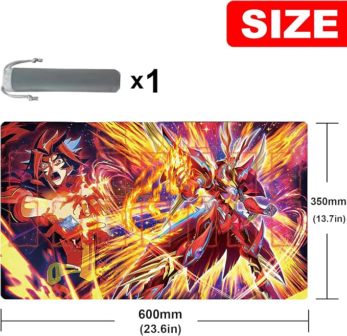 ygo playmat Gaming Competition Pad Mat Card Binder Deck 23.6x13.7in