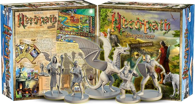 Revised Edition - Cooperative/Competitive/Solo Game Modes | Fixed Manual Cards & Mini's | Fantasy Board Game | D&D RPG Style | Adventure with Resource Management Tabletop Game | 1-4 Players