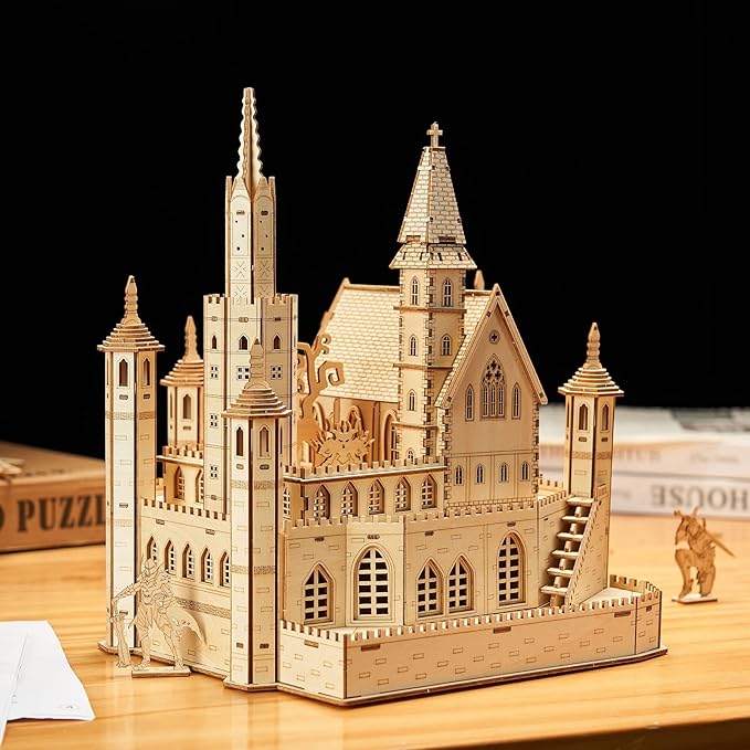 3D Wooden Puzzles Knight Creed: Lost Castle Model Kits, Brainteaser and Puzzle for Christmas/Birthday,Gifts for Adults and Teens to Build Combination
