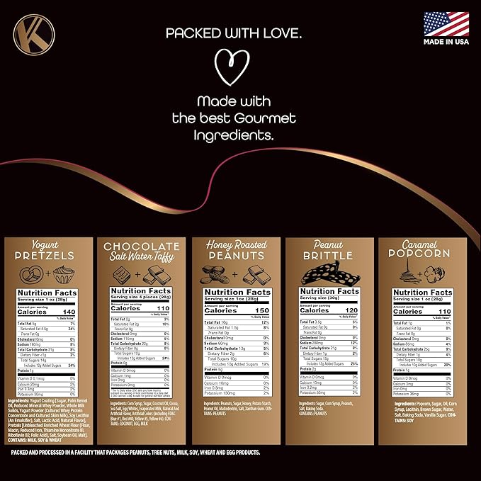 KREMERY Creamy Chocolate Cravings - Chocolate Covered Pretzels & Caramel Popcorn Gift Basket, in Seagrass Tray + Ribbon (Classic, 1.5 lbs) Food Arrangement, Kosher Dairy, USA Made