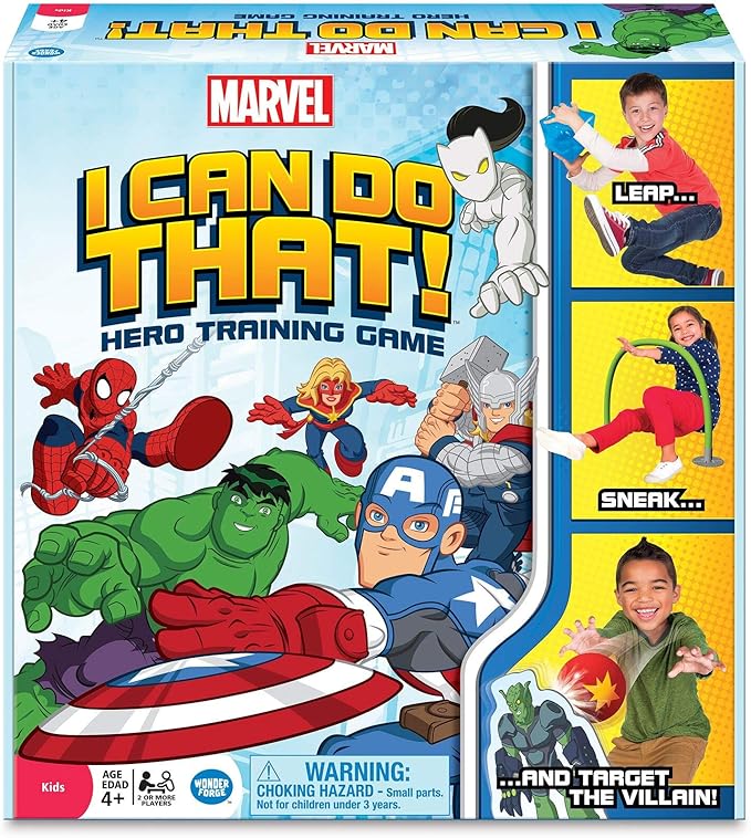 Wonder Forge Marvel I Can Do That! Game - Exciting Superhero Activity Game | Engaging Family Fun | Promotes Physical, Social and Creative Skills