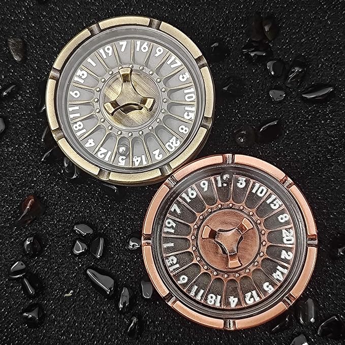 G20 Roulette Dice Spinner for DND Dice Set, 7-in-1 Dragon Metallic D&D Dice with Gift Case for Dungeons and Dragon Game, RPG Role Playing Table Game Gifts (Copper)