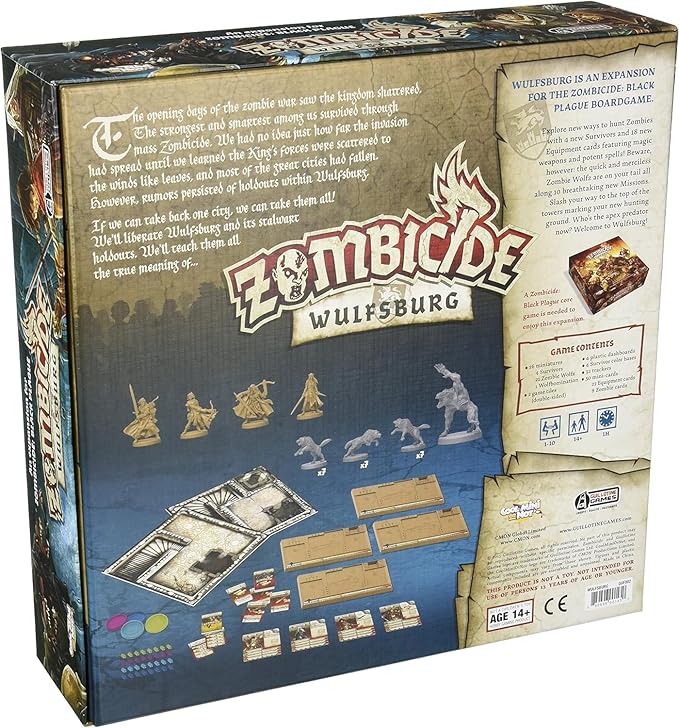 Zombicide Black Plague Wulfsburg Board Game EXPANSION | Strategy Game | Cooperative Board Game for Teens and Adults | Zombie Board Game | Ages 14+ | 1-6 Players | Avg. Playtime 1 Hour | Made by CMON