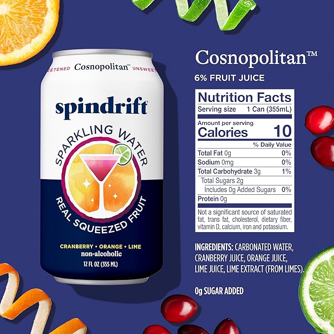 Spindrift Cosnopolitan Can 12 Ounce (Pack of 24)