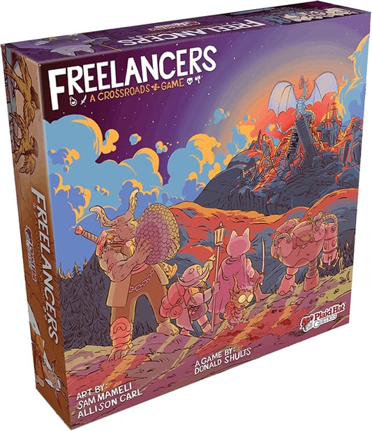 Freelancers Board Game - Dive into a Post-Apocalyptic Gig Economy! Narrative Adventure Game, Fantasy RPG Game, Ages 14+, 3-7 Players, 90 Minute Playtime, Made by Plaid Hat Games