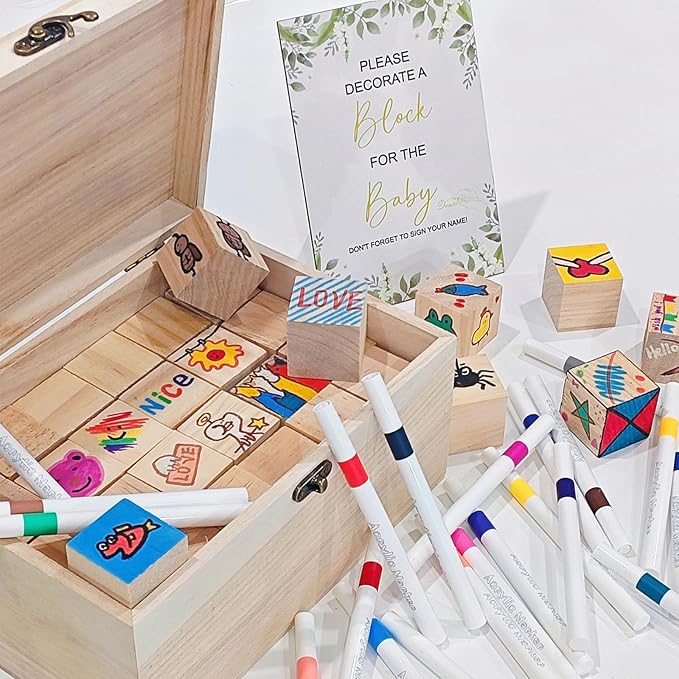 78 PCS Fun Baby Shower Games Sign Kit,Unique Baby Shower Ideas,Funniest Baby Shower Games Ever ,A Game Where You Can Draw to Your Heart's Content,Suitable for Baby Shower Games Boy and Girls