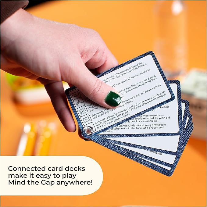 Spin Master Games, SolidRoots Mind The Gap Travel Edition, A Trivia Game for All Generations, Road Trip Fun on The Go, 2-12 Players, for Ages 10 & Up