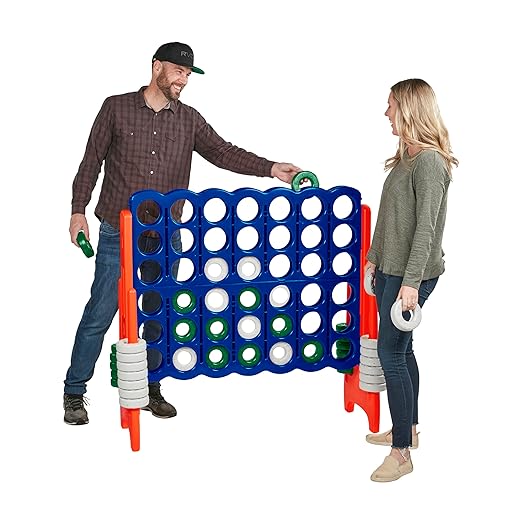 ECR4Kids Jumbo 4-to-Score, Giant Game, Blue/Orange