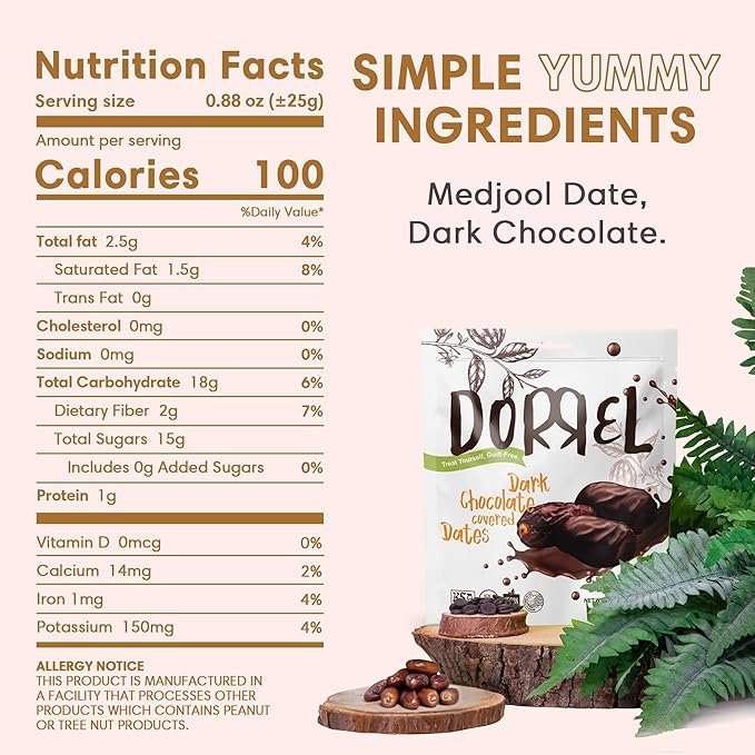DORREL - Trio Bundle Pack: Belgian Dark Chocolate Covered Dates (Medjool) + Chocolate Dates with Salted Almonds & Coconut Stuffing, High Energy Choco Snack, Kosher & Non-GMO Pack of 3, 7.05 oz Ea