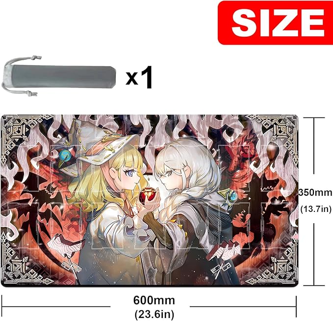 ygo playmat Gaming Competition Pad Mat Card Binder Deck 23.6x13.7in