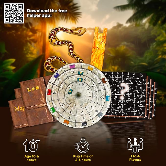 Exit: The Sacred Temple (with Jigsaw Puzzles) | Exit: The Game - A Kosmos Game | Family-Friendly, Jigsaw Puzzle-Based at-Home Escape Room Experience for 1 to 4 Players, Ages 10+