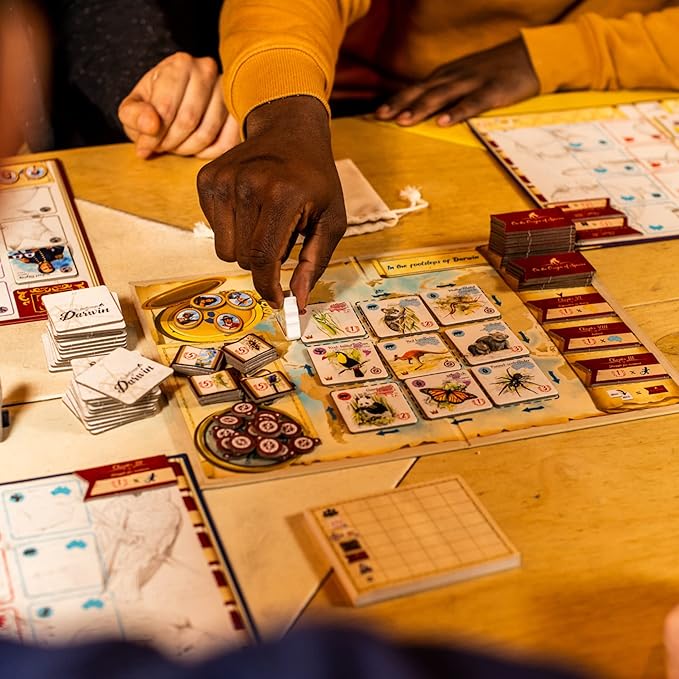 in The Footsteps of Darwin | Mensa Select Winner | Tile Laying Board Game | Ages 8+ | 2 to 5 Players | 30 Minutes