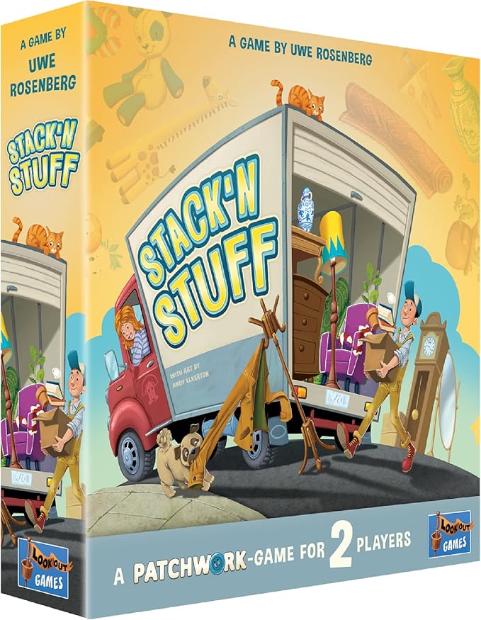 Stack'n Stuff Board Game - A Patchwork Game For Two Players! Quick and Strategic Moving Game, Puzzle Game, Fun Family Game for Kids & Adults, Ages 6+, 2 Players, 20-30 Mins