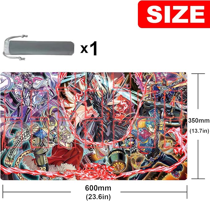 ygo playmat Gaming Competition Pad Mat Card Binder Deck 23.6x13.7in