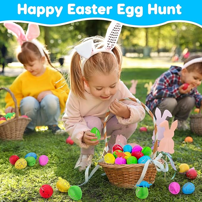 30PCS Large Hatching Dinosaur Eggs for Dinosaur Birthday Party Favors for Kids 3-5 4-8 Goodie Bag Gift Stuffers Classroom Prizes Bulk Treat Stuff Novelty Grow in Water Dino Eggs with Toys Inside