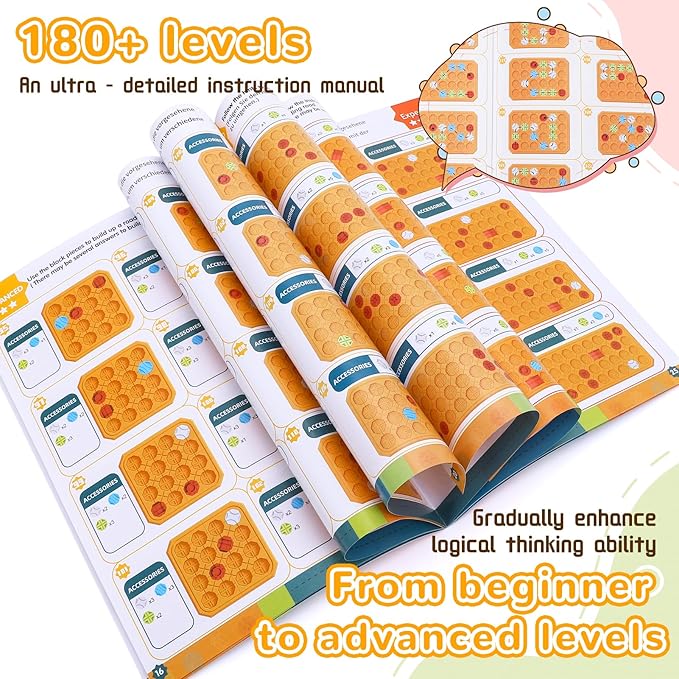 Logic Road Builder Games Toys: STEM Toys for 4 Year Old Kids Montessori Board Game Brain Teaser Puzzles Preschool Learning Activities Educational Toy for Toddler Ages 3 5 6 7 8-12 Boys Girls Gifts