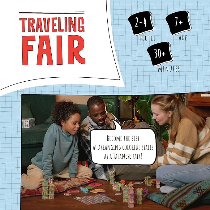 Traveling Fair| Family Board Game | Board Game for Kids and Family | Adventure Board Game | Board Game for Kids and Parents | Ages 7+ | for 2 to 4 Players | Average Playtime 30-60 Minutes