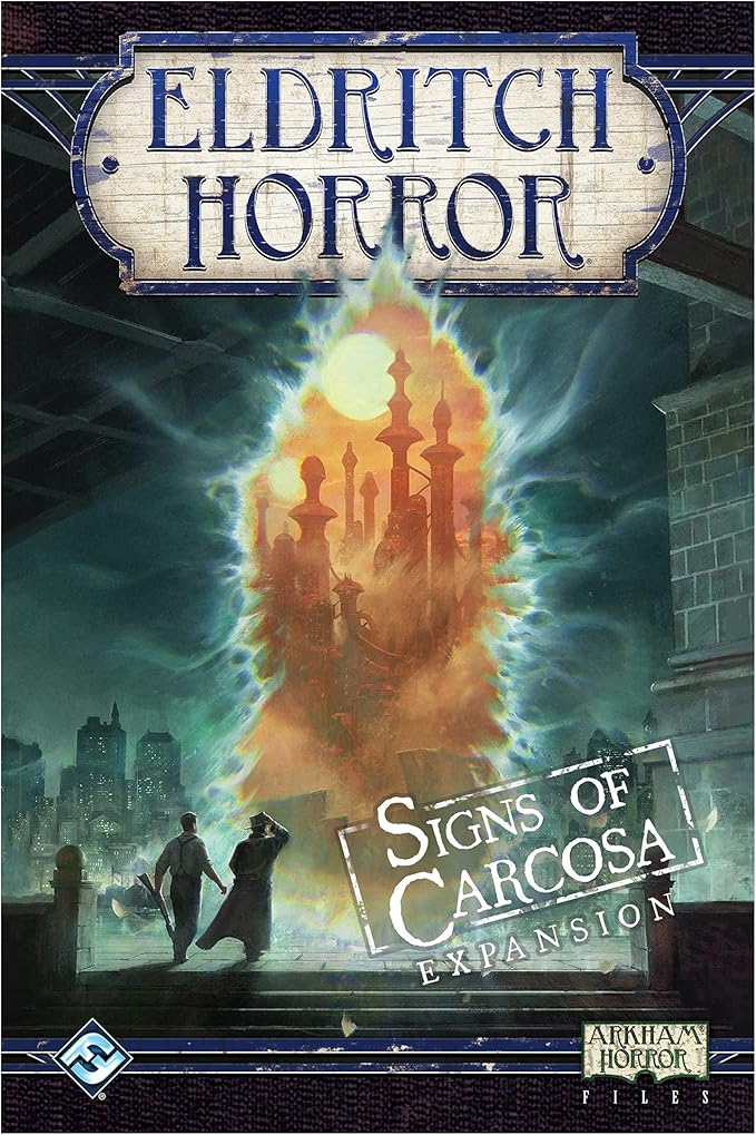 Eldritch Horror Signs of Carcosa Board Game EXPANSION | Mystery Game | Cooperative Board Game for Adults and Family | Ages 14+ | 1-8 Players | Avg. Playtime 2-4 Hours | Made by Fantasy Flight Games