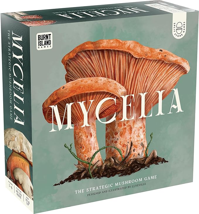Mycelia by KTBG – Tile Placement & Pattern Matching Board Game – Solo or Multiplayer Gameplay – Grow a Fungi and Mushroom Kingdom – Ages 14+, 1 to 4 Players, 50 Min Playtime